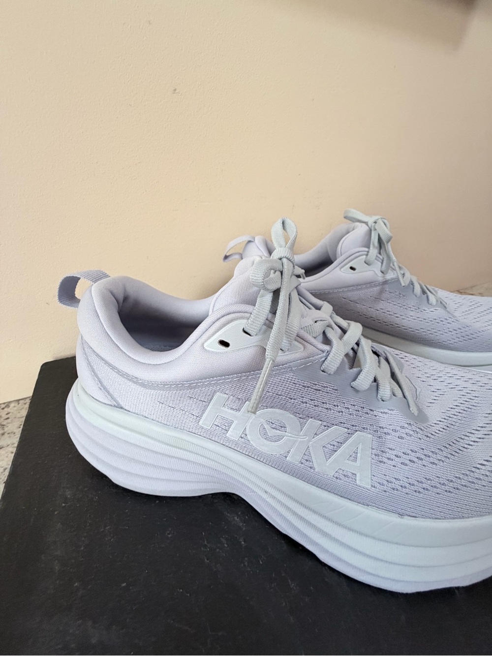 Hoka Women’s White Athletic Cushioning Running Shoes - Picture 7 of 8